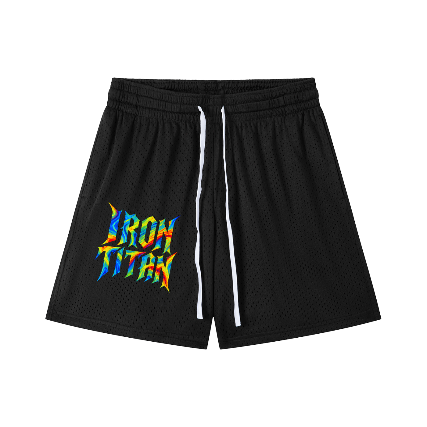Iron Titan Drawstring Shorts (Black/Storm Radar)
