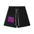 Iron Titan Drawstring Shorts (Black/Hot Pink)