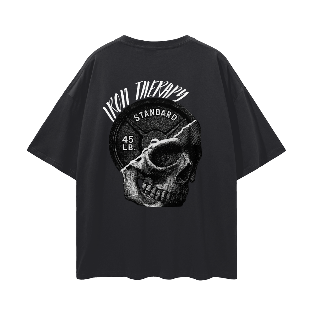 Oversize "Iron Therapy" Deep Drop Shoulder Tee - 190 GSM