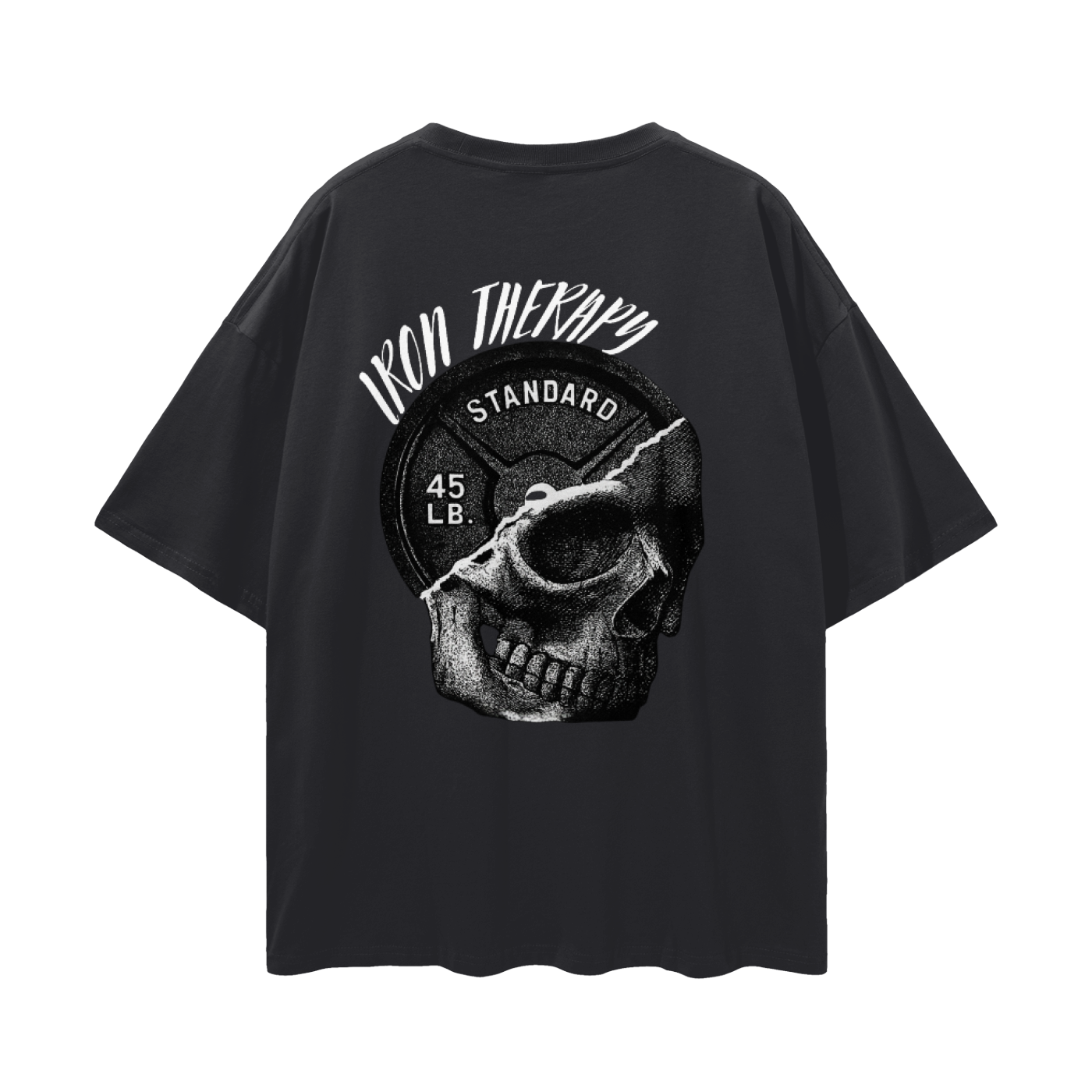 Oversize "Iron Therapy" Deep Drop Shoulder Tee - 190 GSM