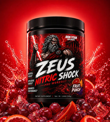 Zeus' Nitric Shock Pre-Workout Powder (Fruit Punch)