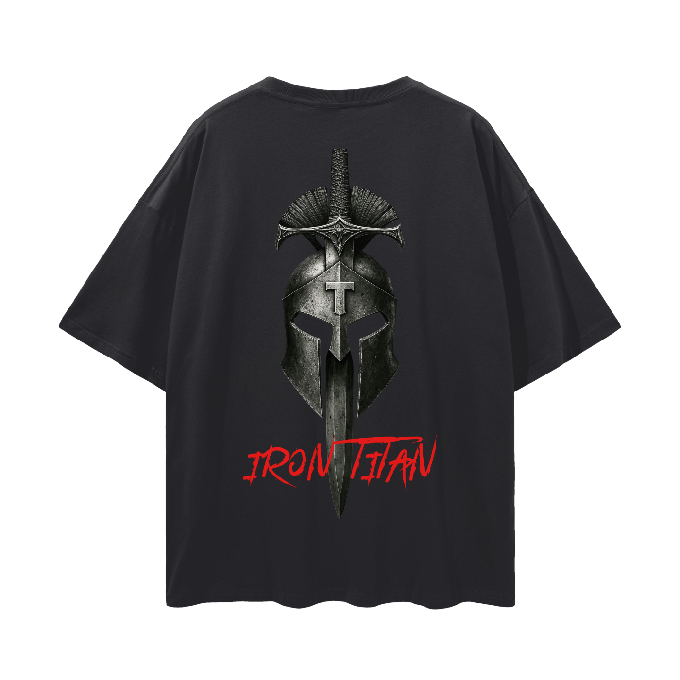 Oversize "Blood & Iron"  Deep Drop Shoulder Tee - 190 GSM