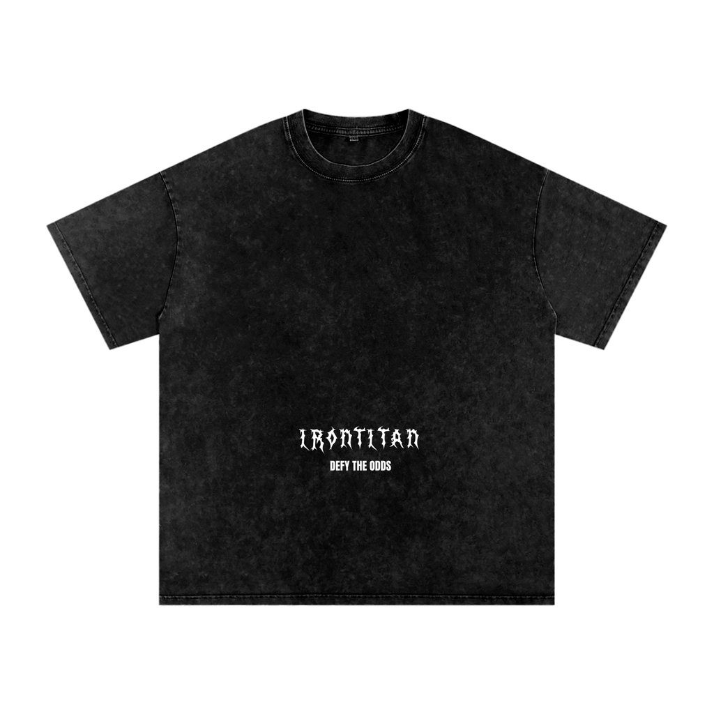 DEFY THE ODDS Acid Wash Oversize T-Shirt - 250 GSM