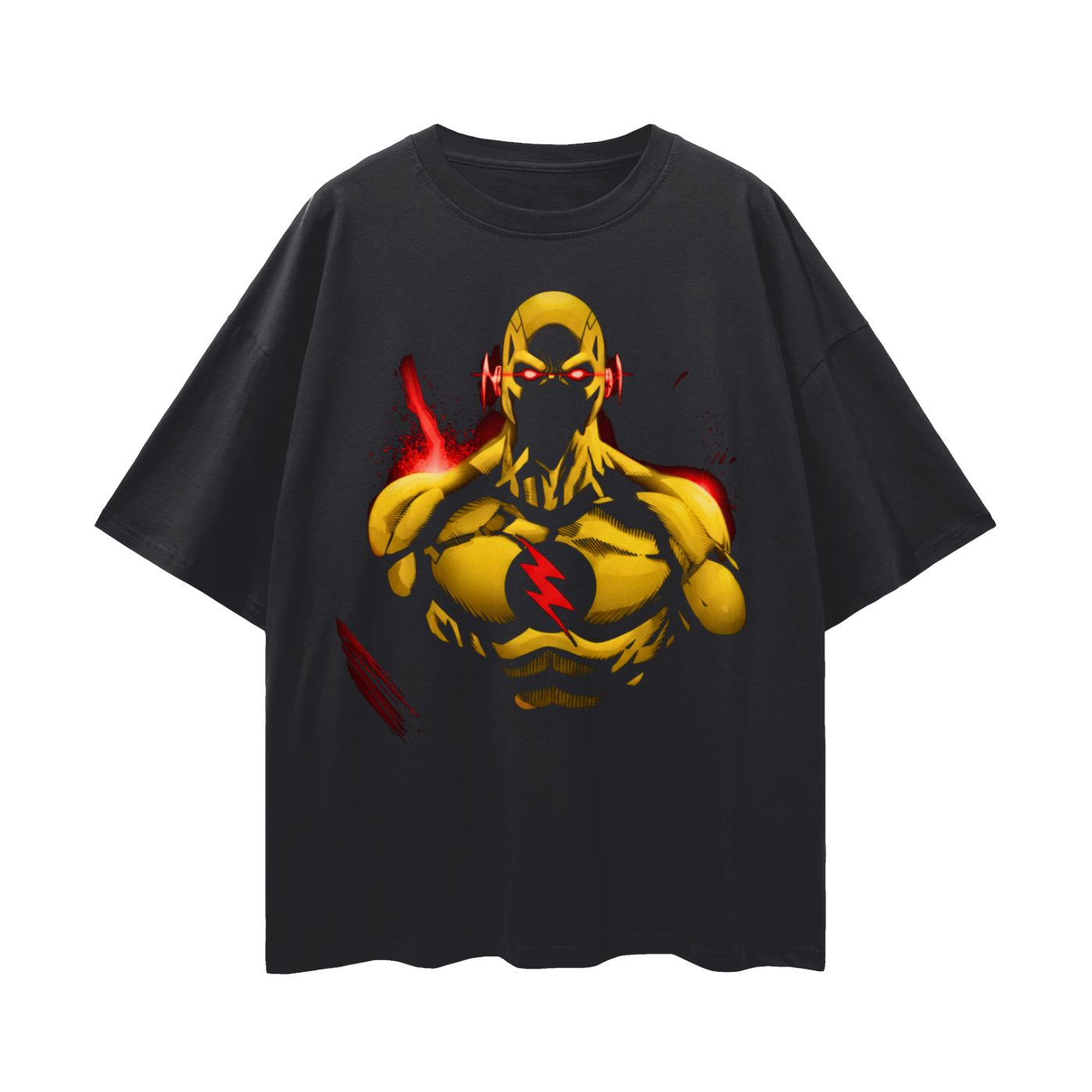 Oversize Reverse Flash Deep Drop Shoulder Tee - 190 GSM