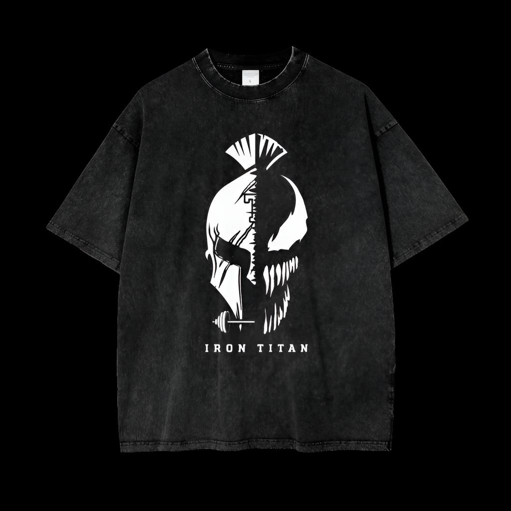 Acid Wash Oversize "We Are Titan" T-Shirt - 250 GSM