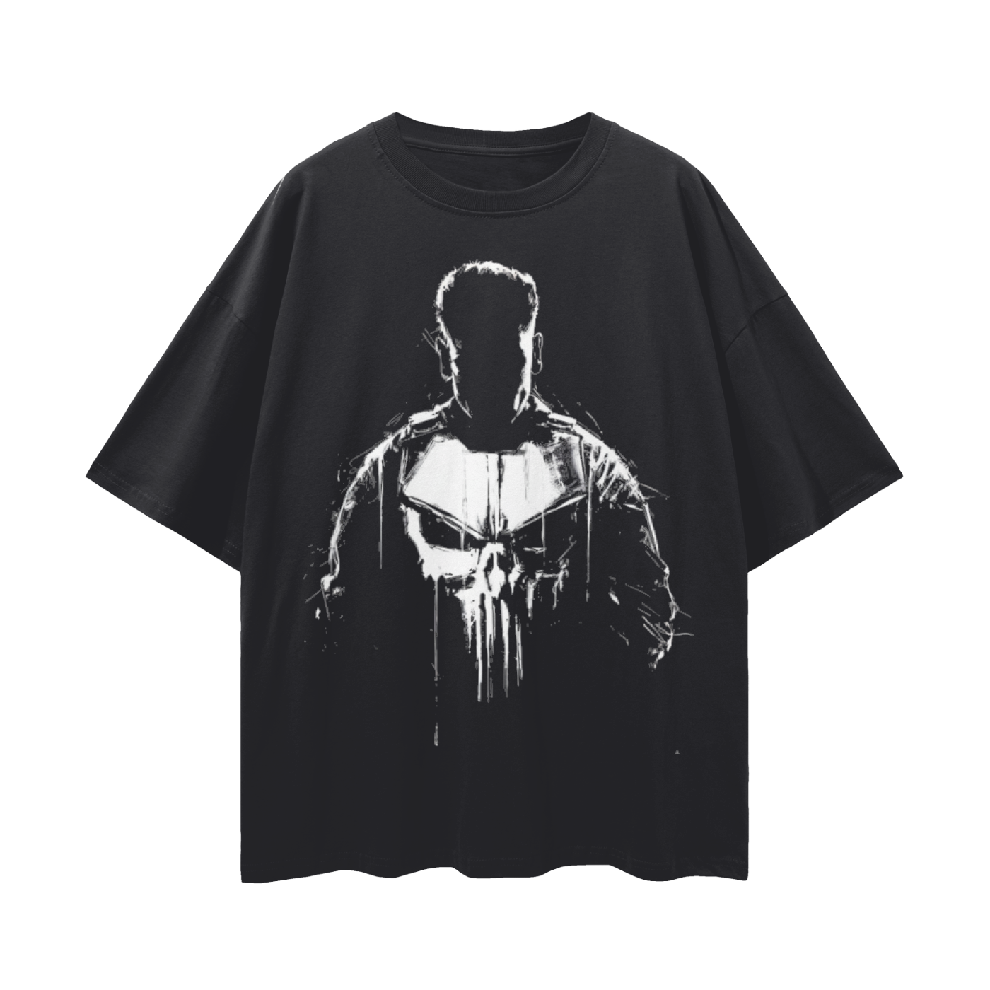 Oversize Punisher Deep Drop Shoulder Tee - 190 GSM