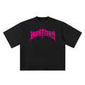 Oversized War Crown Drop Shoulder T-Shirt (Pink)