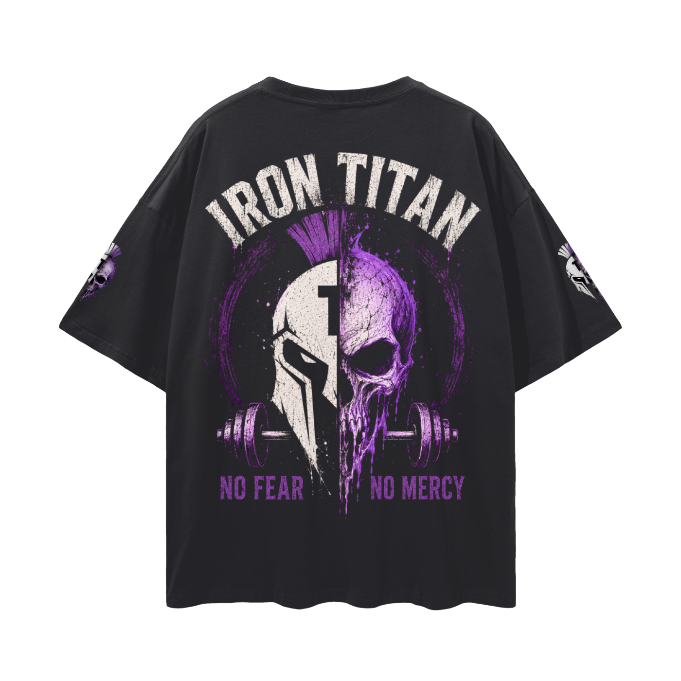 Oversize No Fear No Mercy Deep Drop Shoulder Tee - 190 GSM