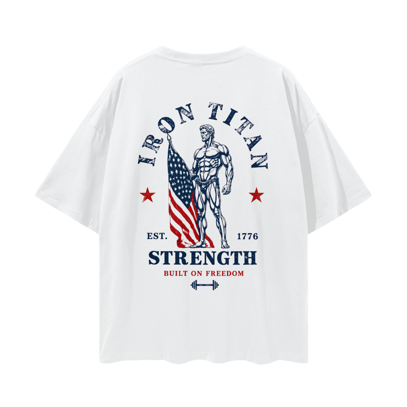 Oversize 1776 Deep Drop Shoulder Tee - 190 GSM