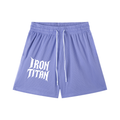 Iron Titan Drawstring Shorts (Purple/White)