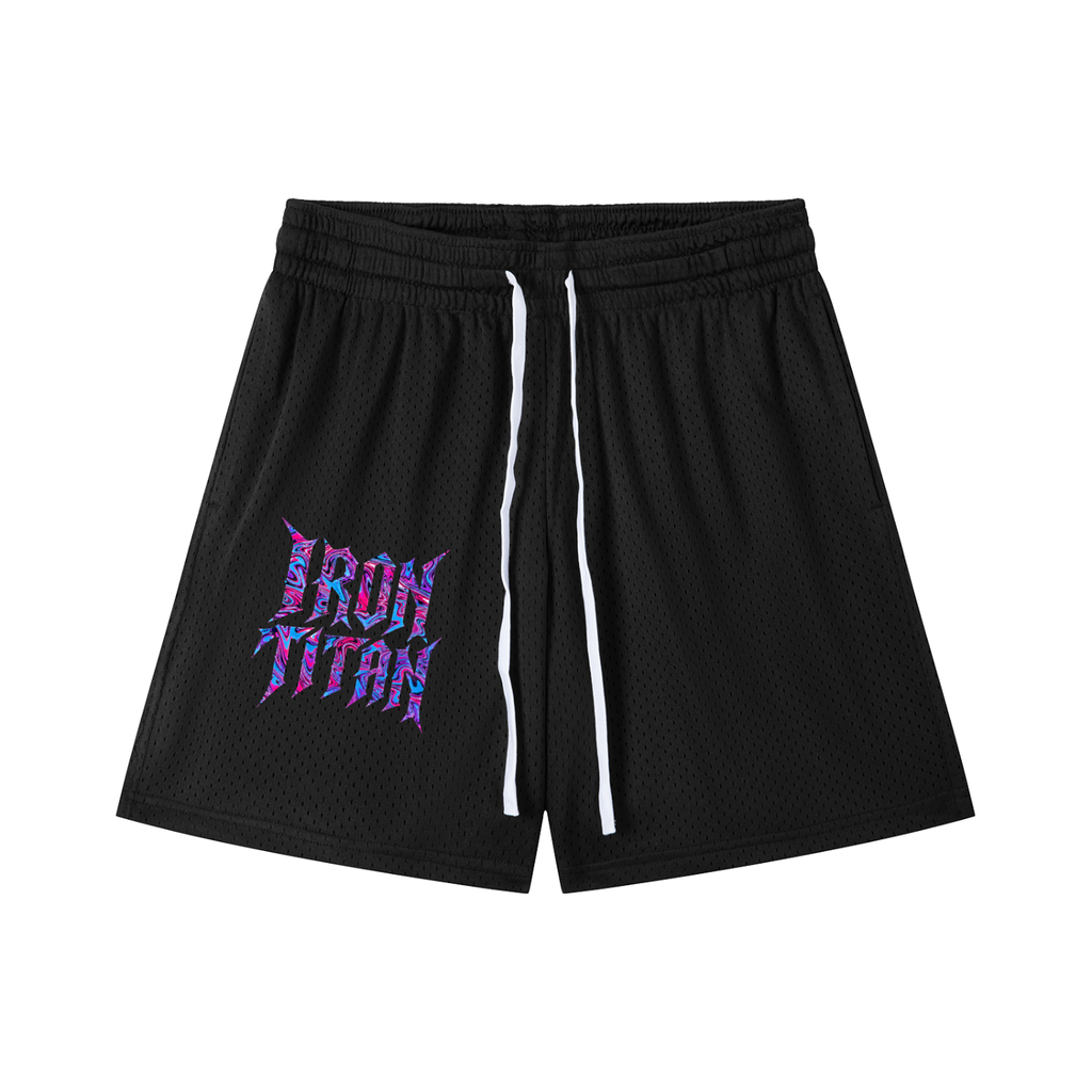 Iron Titan Drawstring Shorts (Black/Groovy Baby)