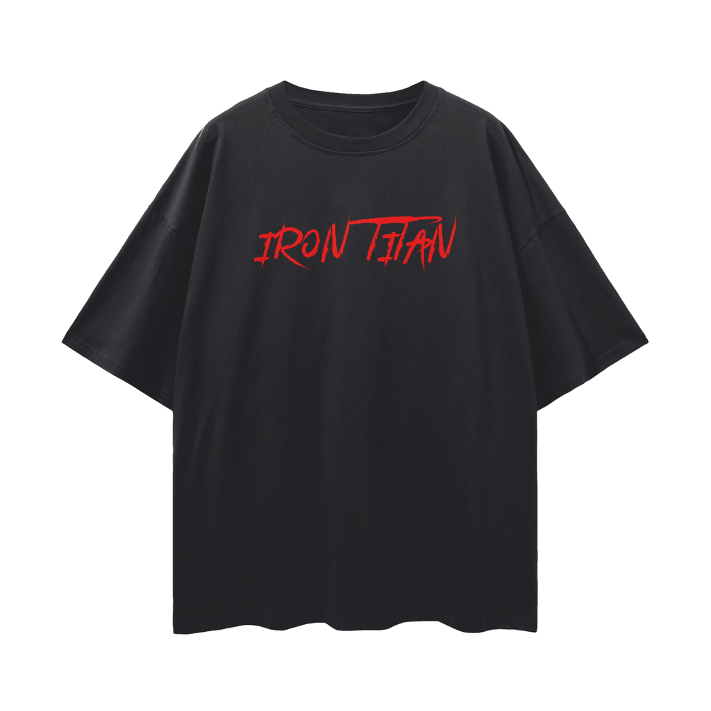 Oversize "Blood & Iron"  Deep Drop Shoulder Tee - 190 GSM