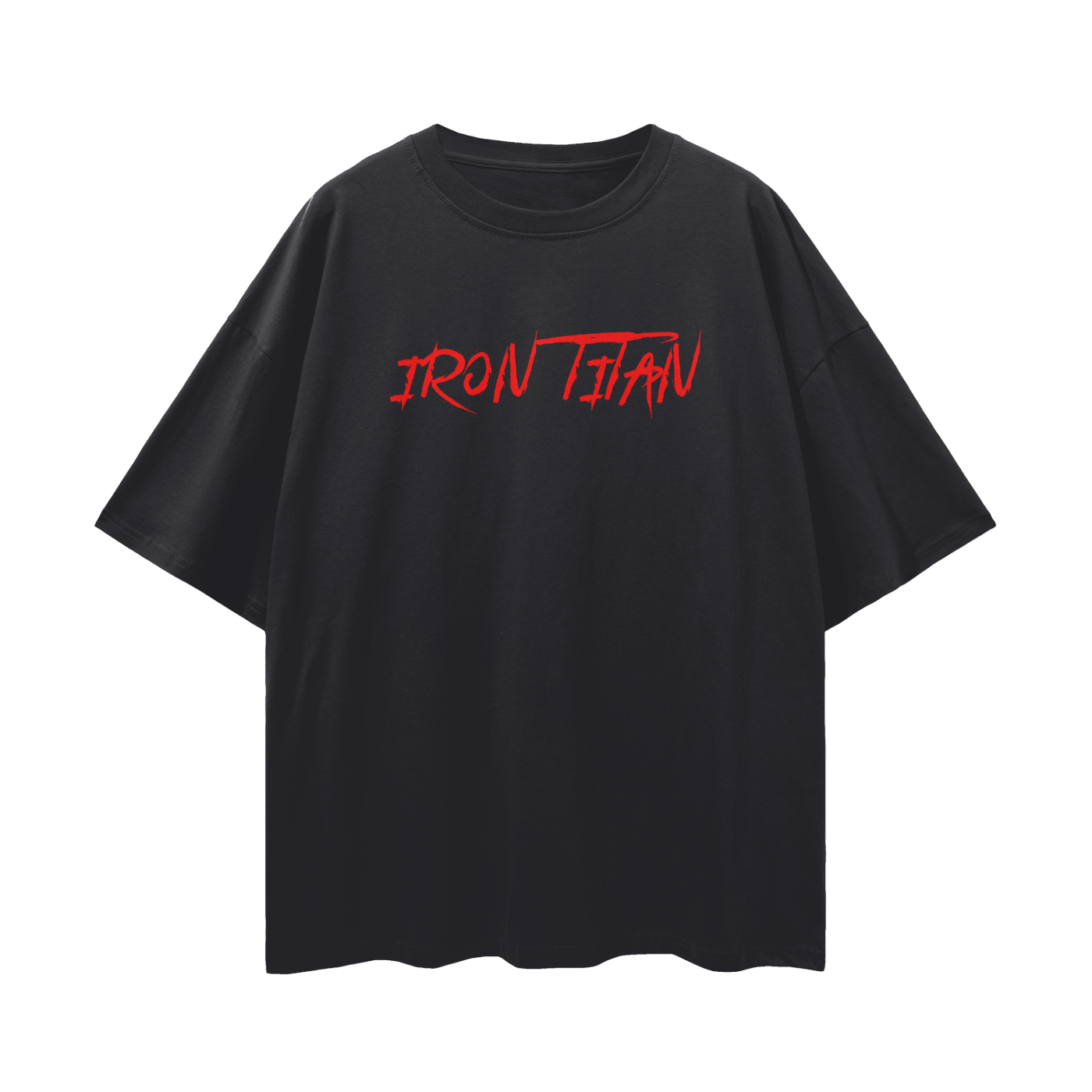 Oversize "Blood & Iron"  Deep Drop Shoulder Tee - 190 GSM