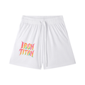 Iron Titan Drawstring Shorts (White/Rainbow Sherbet)