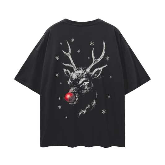 Reindeer Gains Loose Drop Shoulder T-Shirt