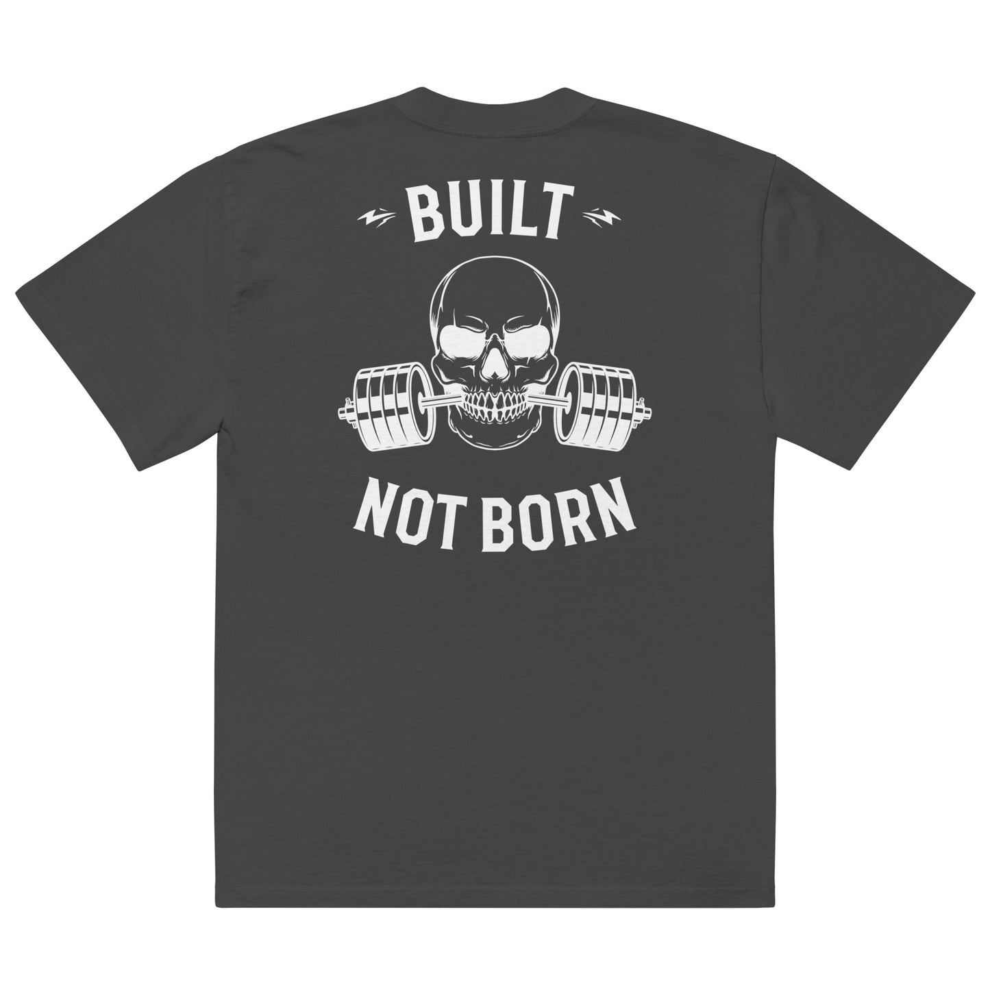 Oversized "Built Not Born" Faded T-shirt