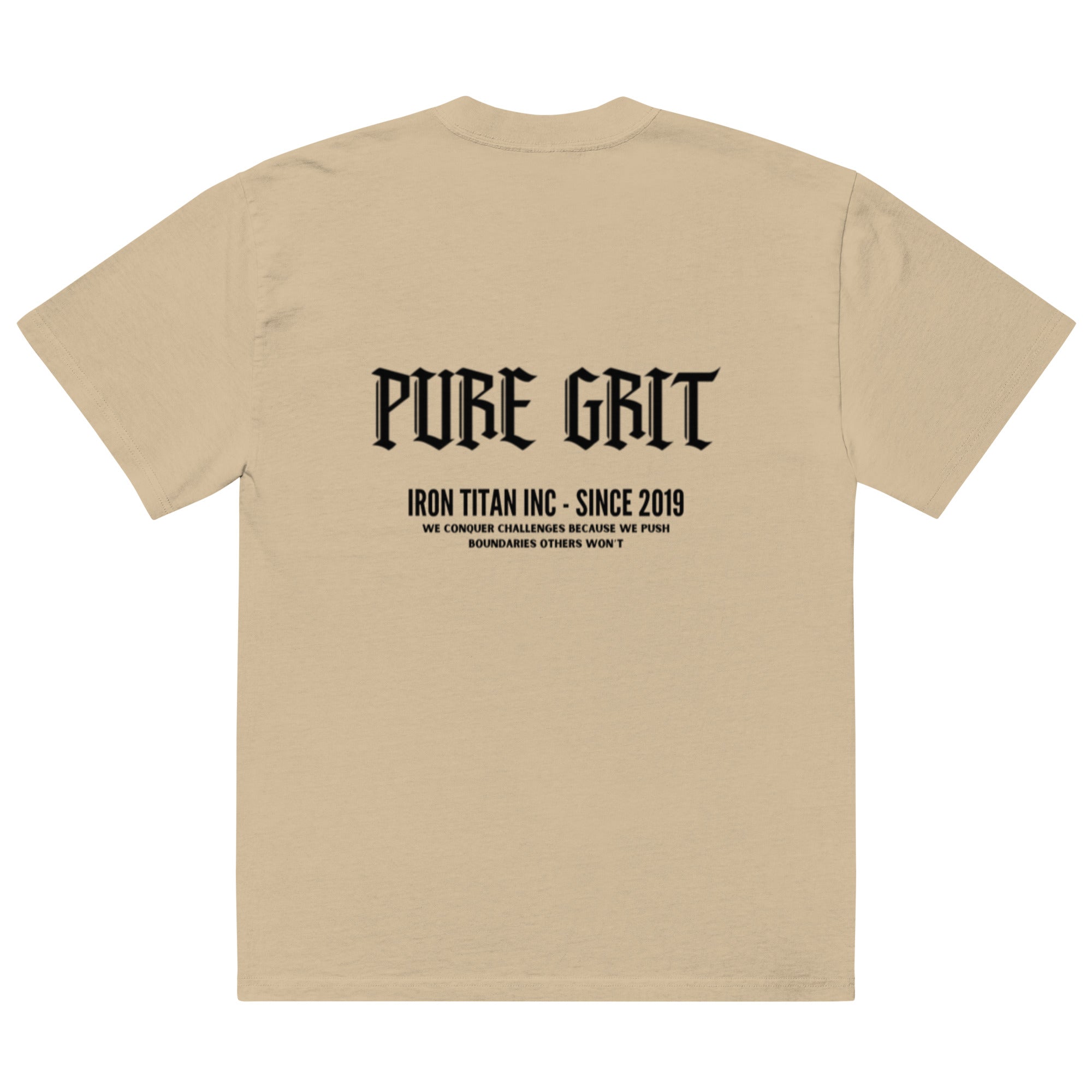 Oversized "PURE GRIT" Faded T-shirt