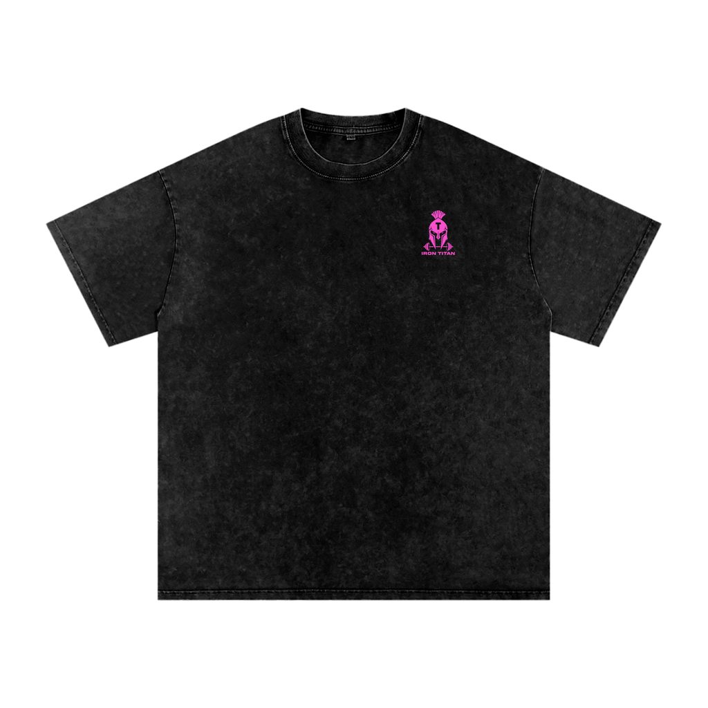 Acid Wash "The Gym Is My Therapy" Oversize T-Shirt - 250 GSM