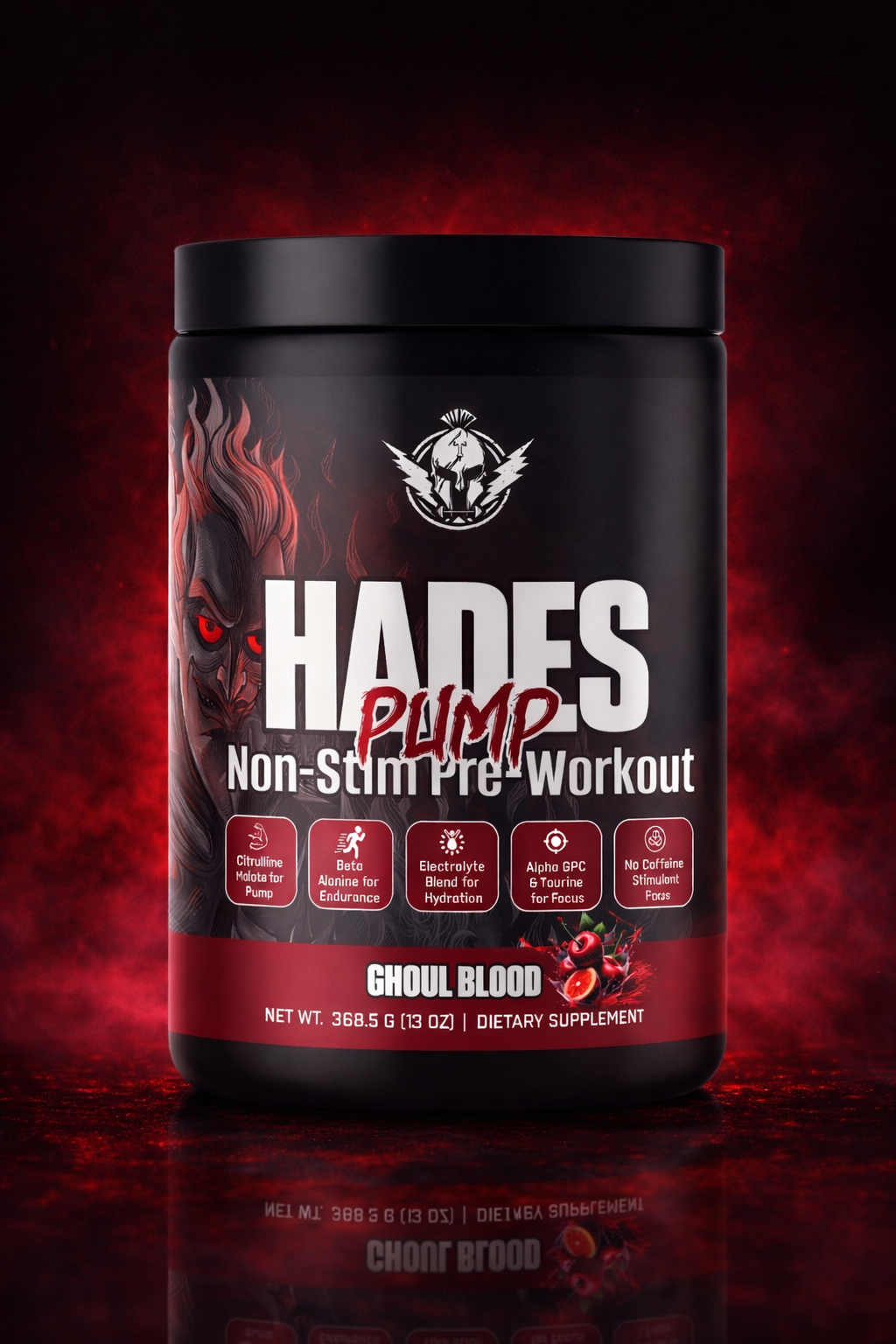 Hades' Non-Stim PUMP Pre-Workout (Ghoul Blood)