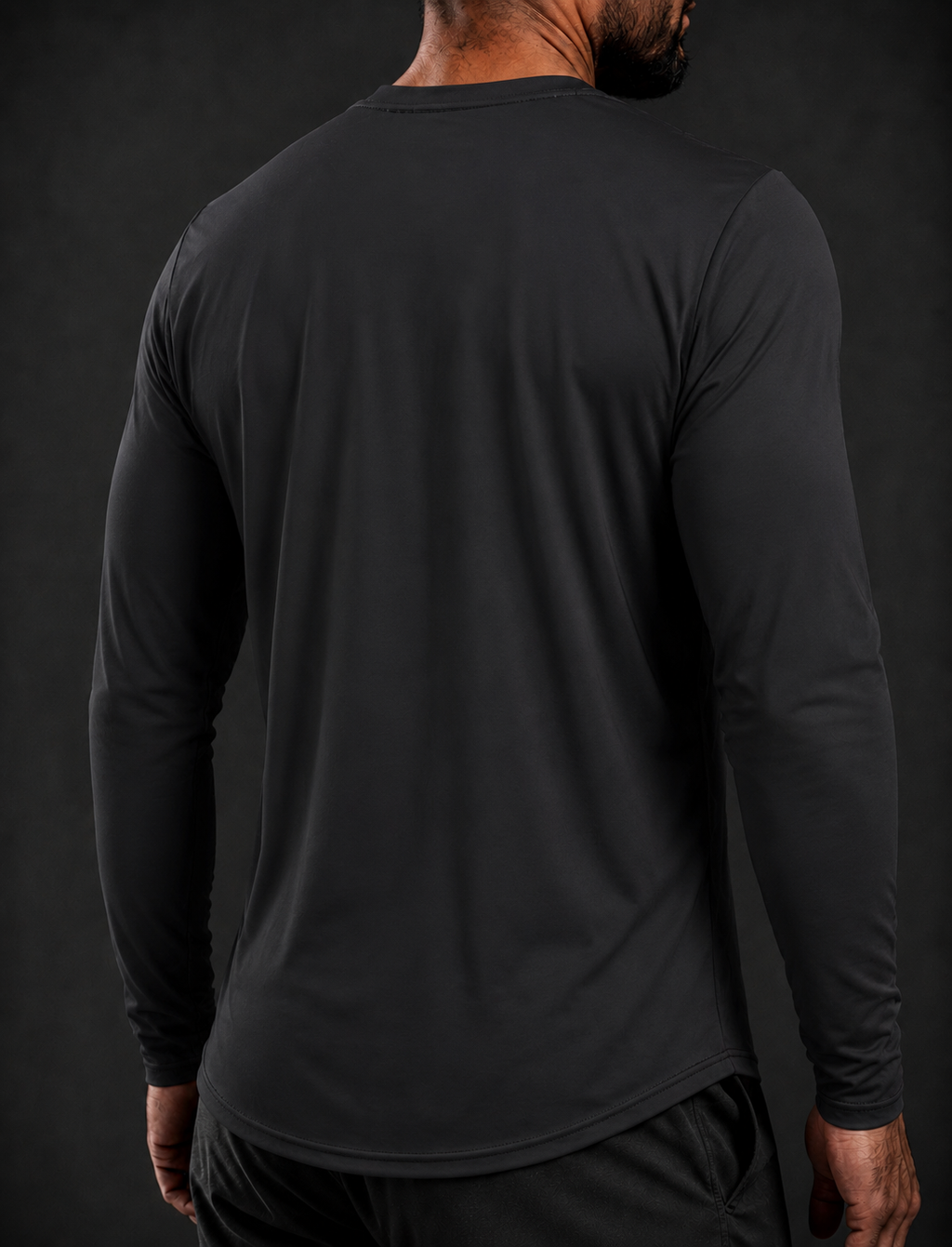 Men's Black Lightweight Performance Longsleeve Tee