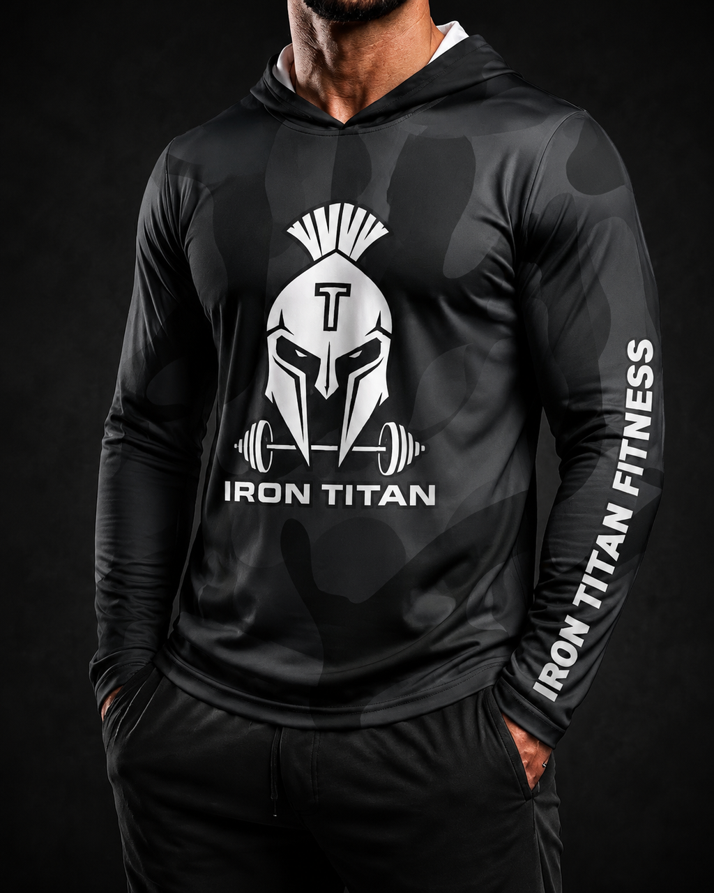 Men's Blackout Camo Performance Hoodie