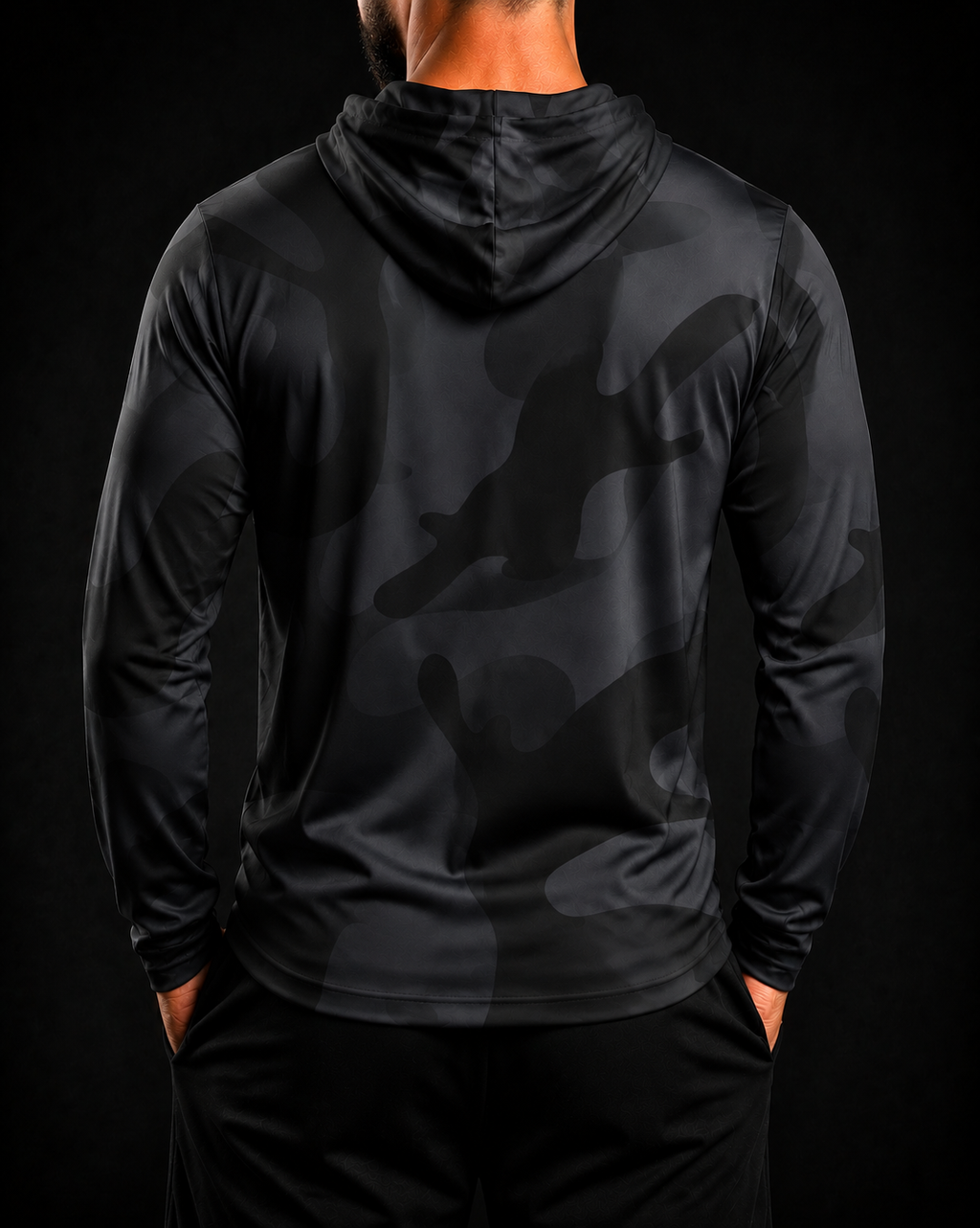 Men's Blackout Camo Performance Hoodie