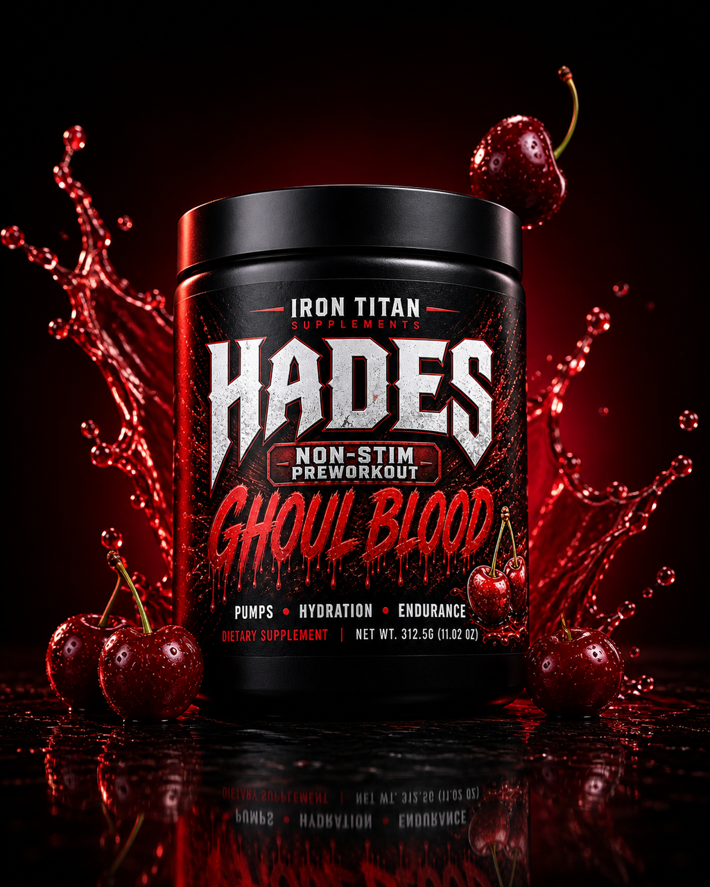 Hades' Non-Stim PUMP Pre-Workout (Ghoul Blood)