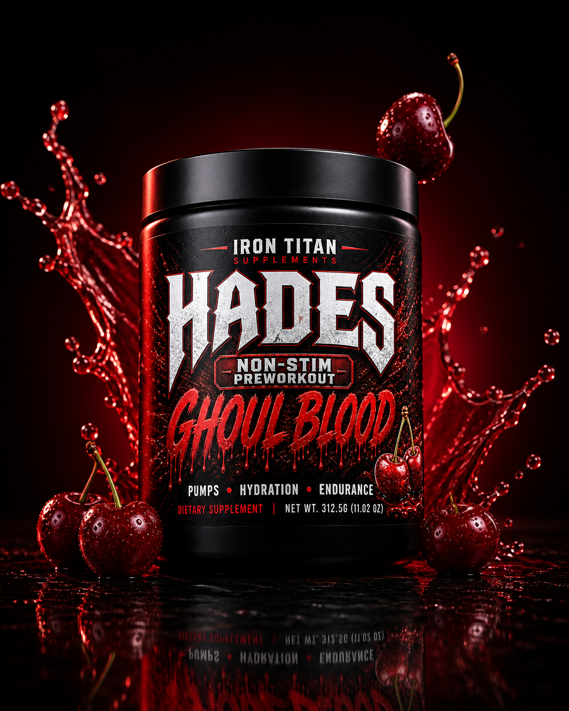 Hades' Non-Stim PUMP Pre-Workout (Ghoul Blood)