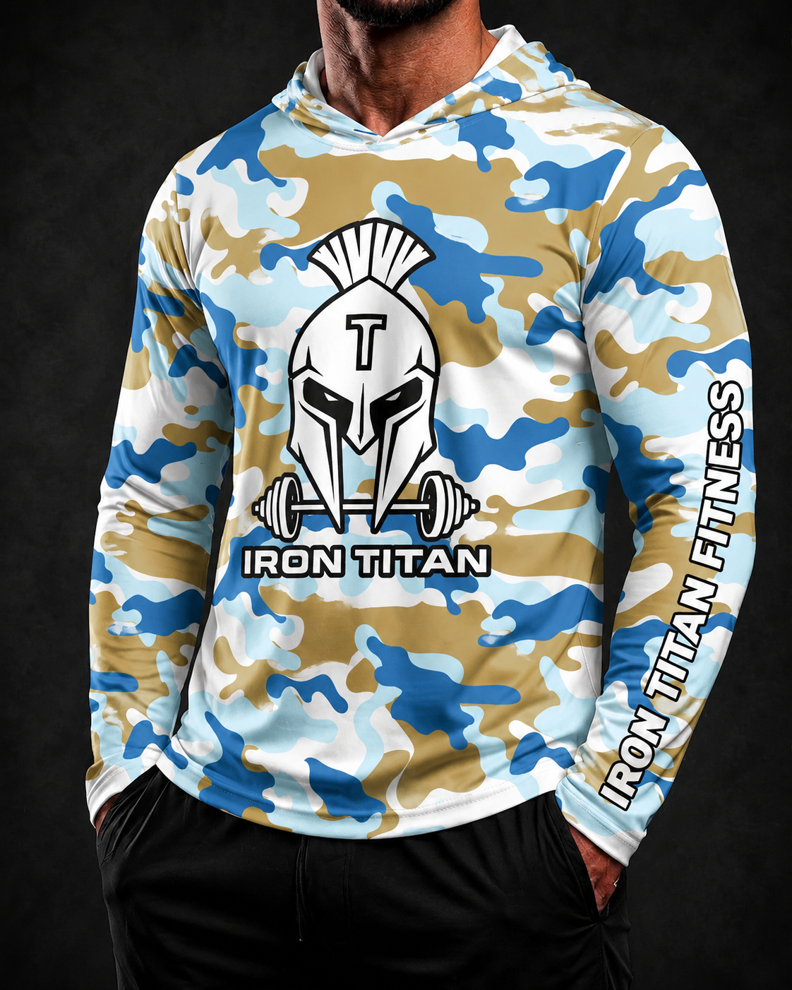 Men's Ocean Camo Performance Hoodie
