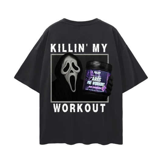 'Killin My Workout" Loose Drop Shoulder T-Shirt