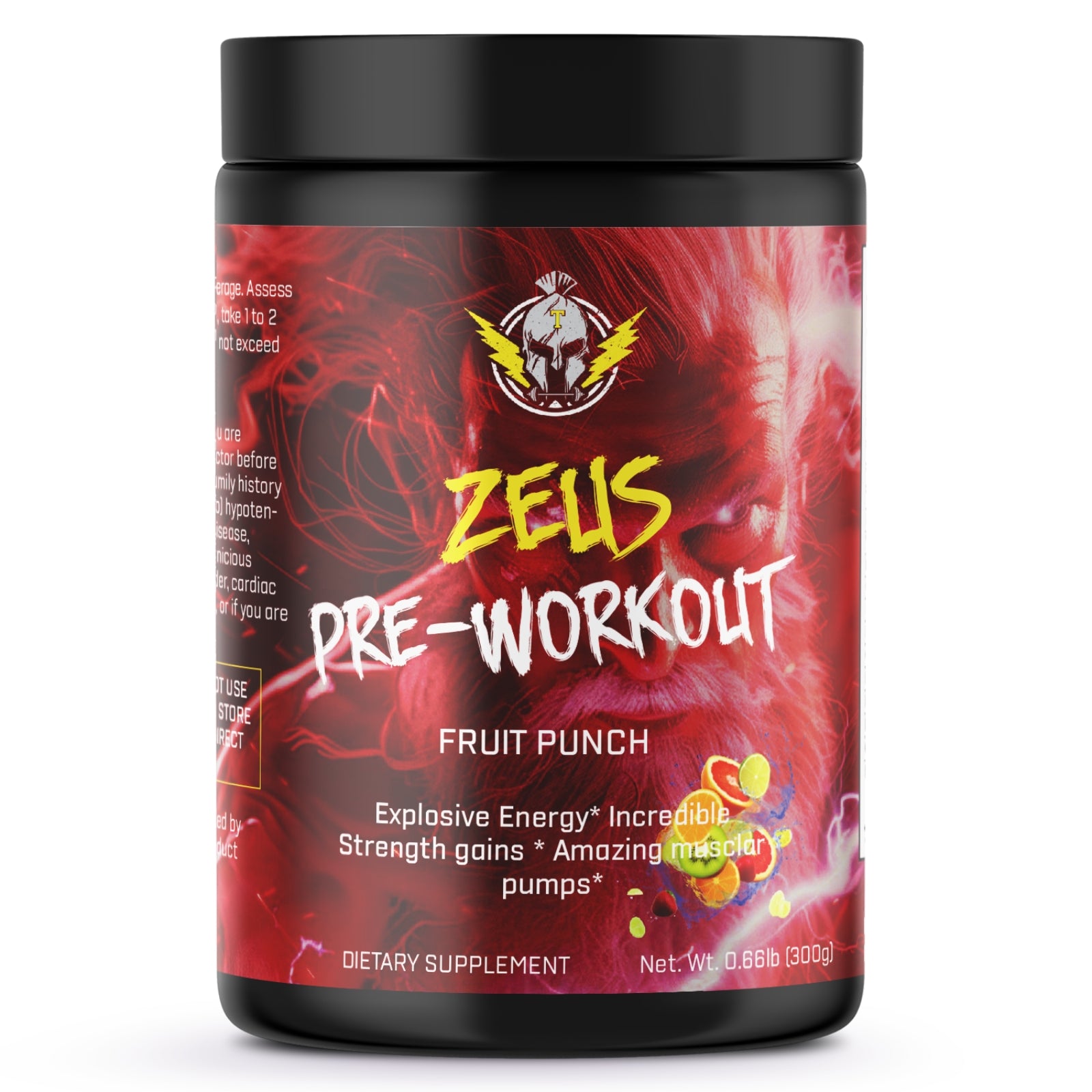 Zeus' Nitric Shock Pre-Workout Powder (Fruit Punch)