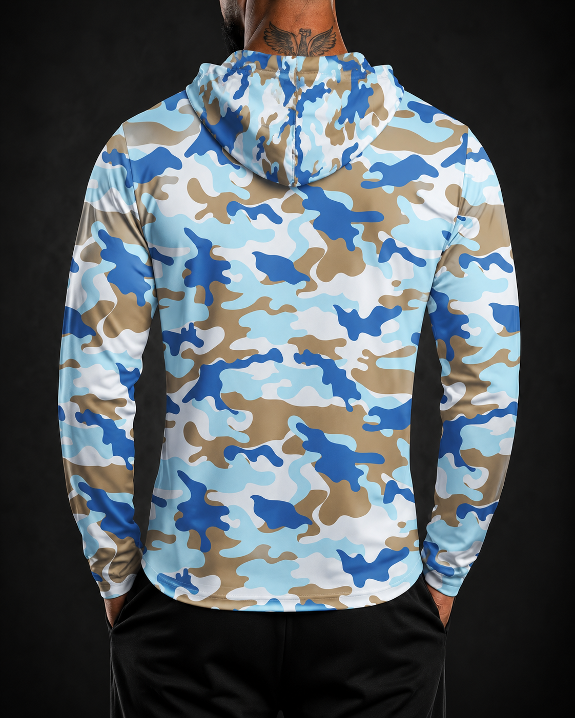 Men's Ocean Camo Performance Hoodie
