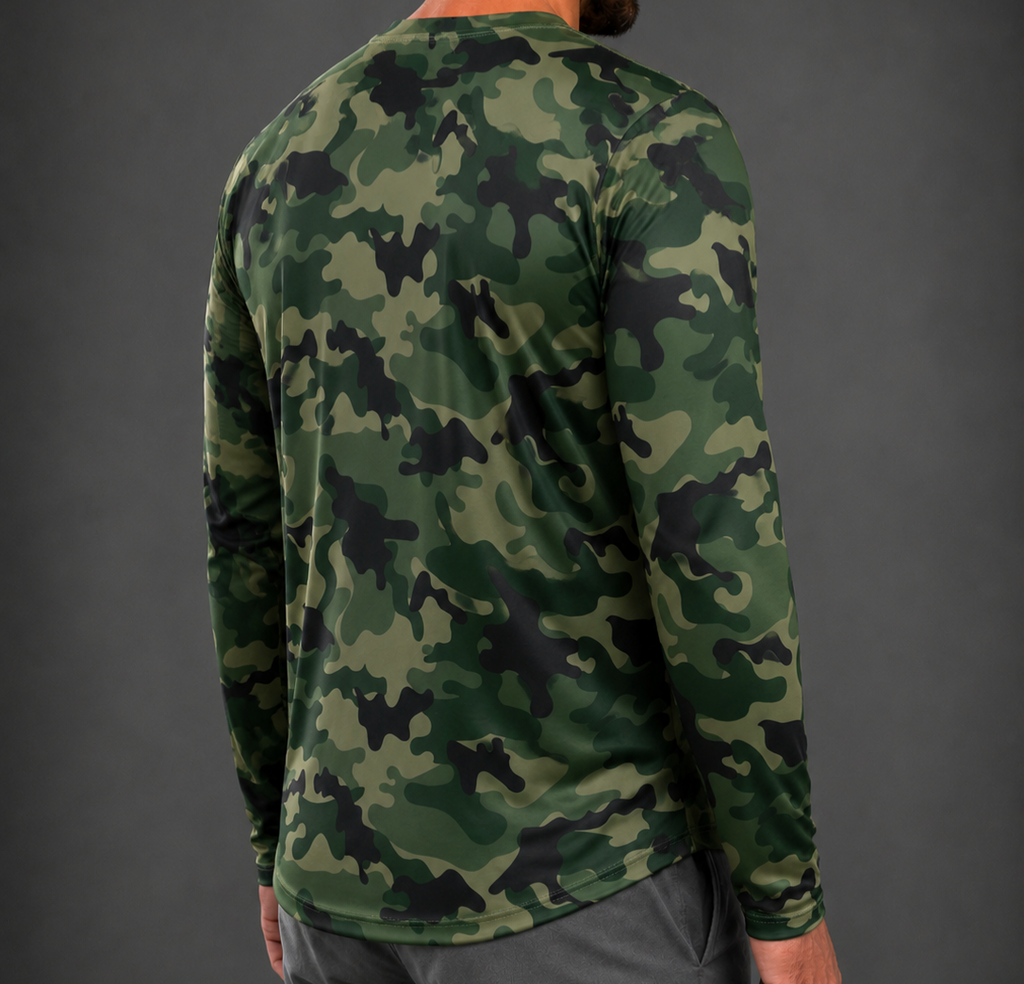 Men's Old School Camo Lightweight Performance Longsleeve Tee