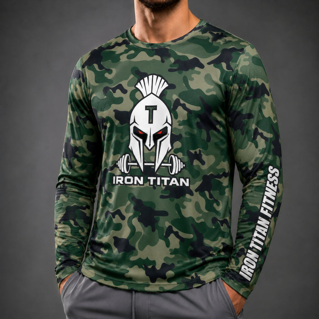 Men's Old School Camo Lightweight Performance Longsleeve Tee
