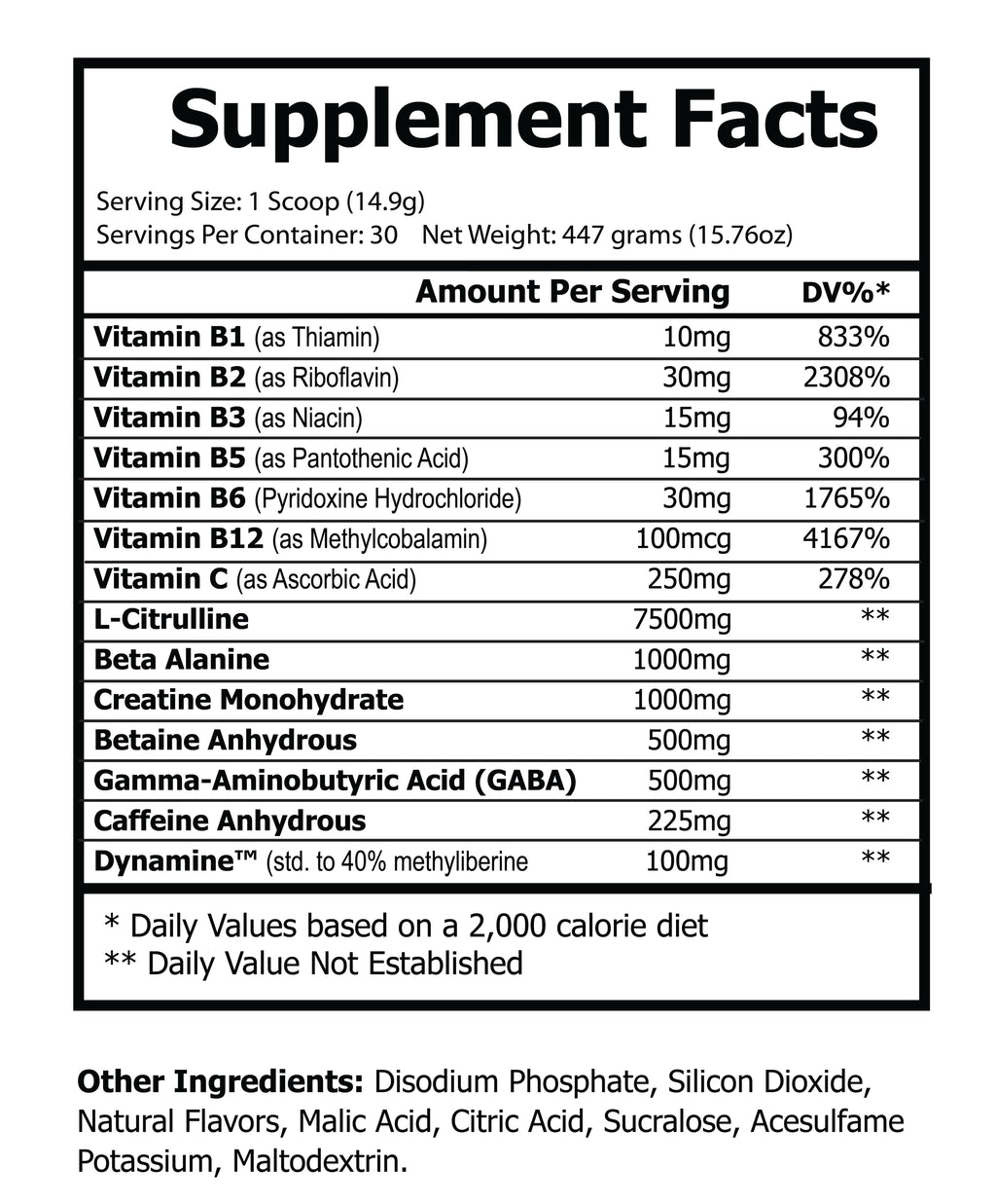 Zeus' Pre-workout (Tropical Sunrise)