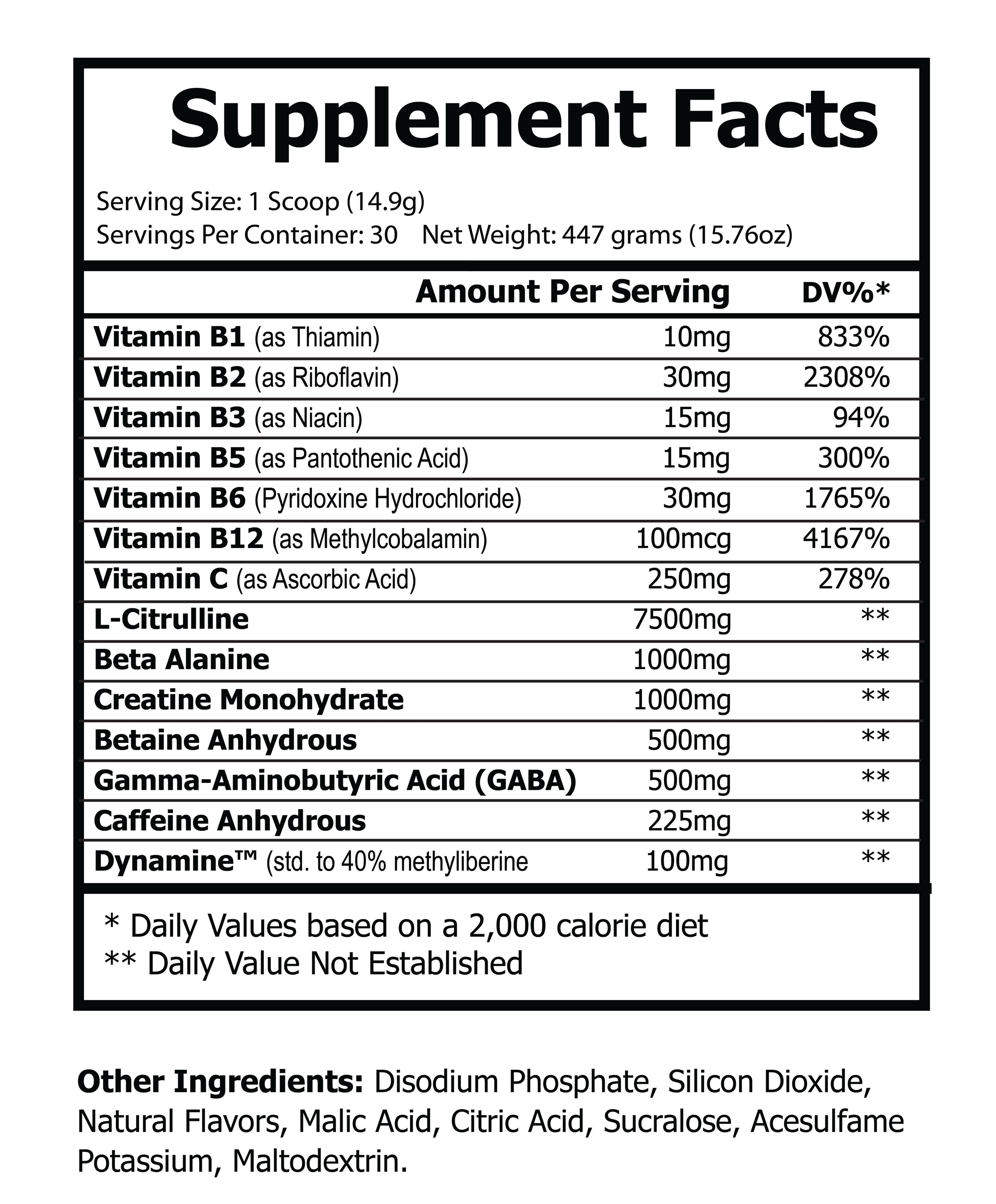 Zeus' Pre-workout (Tropical Sunrise)